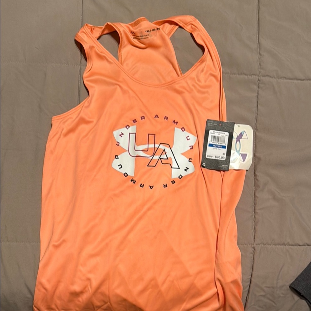 NWT Under Armour Vibrant Orange Athletic Tank